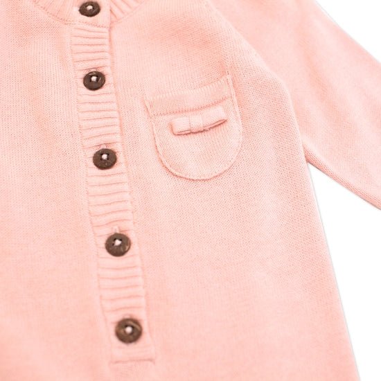 Milan Sweater Knit Romper: Blush - DIGS