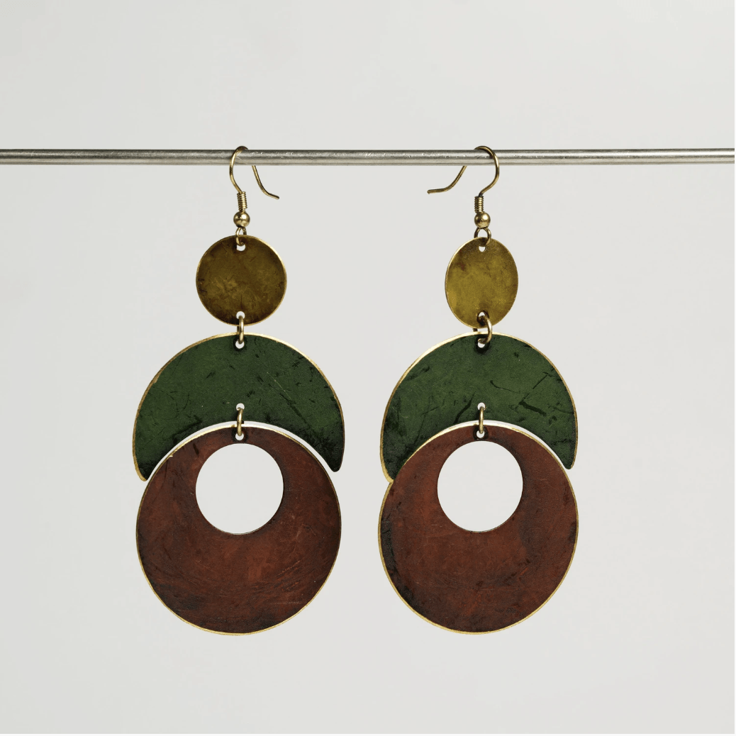 Milo Patina Earrings: Olive Collection - DIGS