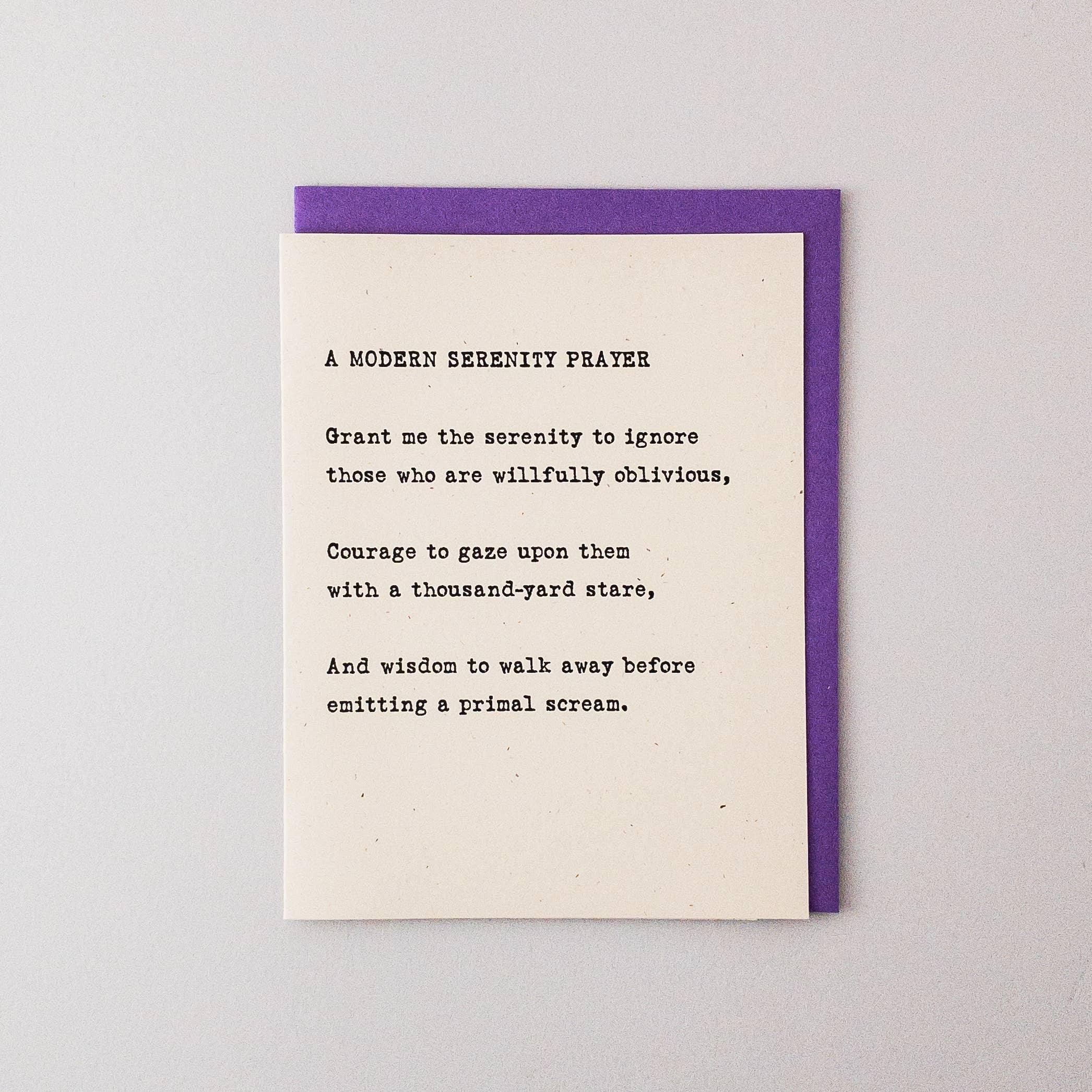 Modern Serenity Prayer Card - DIGS