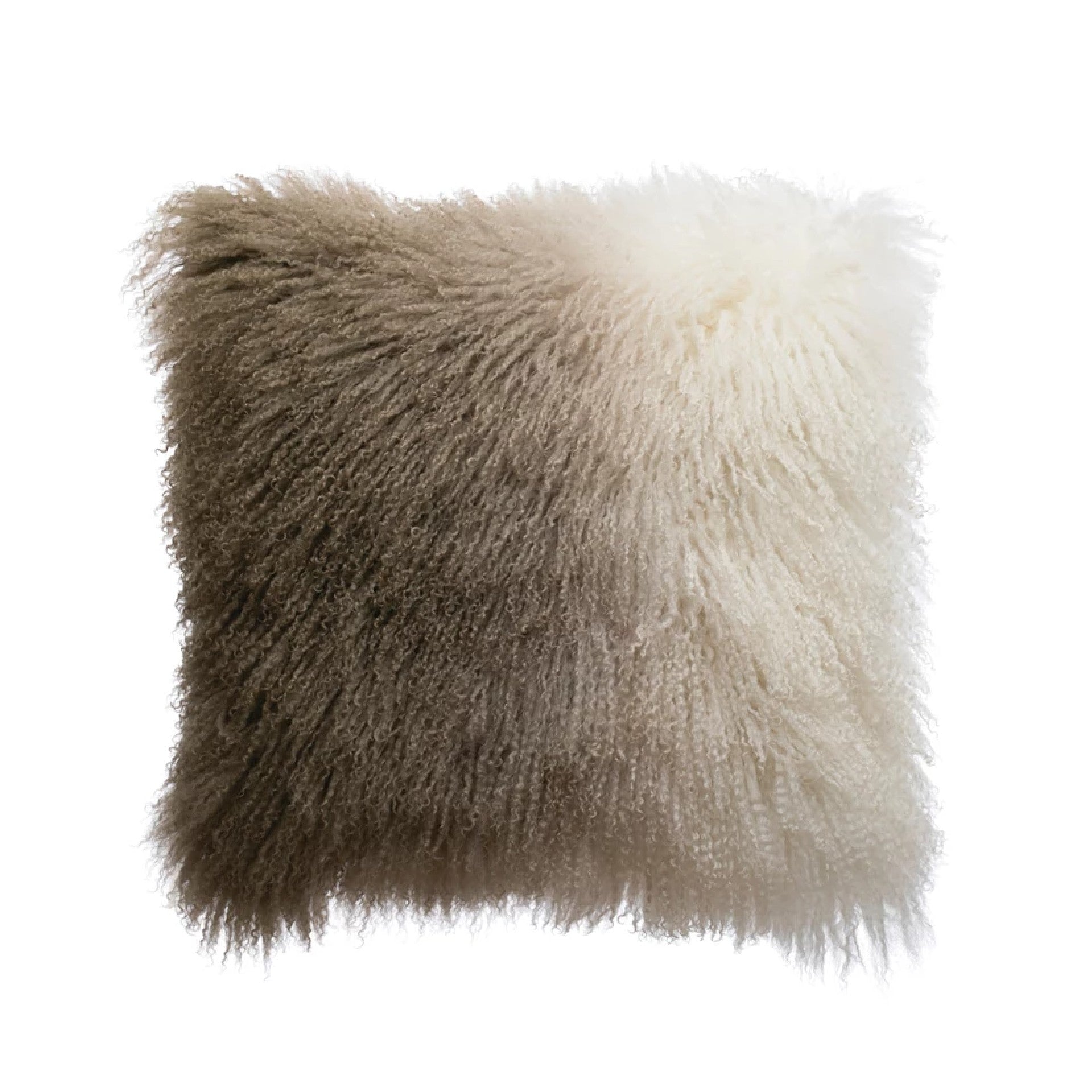 Mongolian Fur Dip Dyed Pillow - DIGS