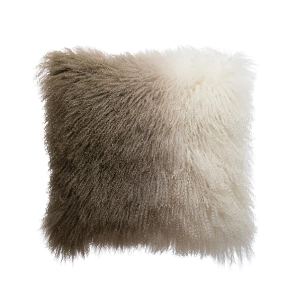 Mongolian Fur Dip Dyed Pillow - DIGS