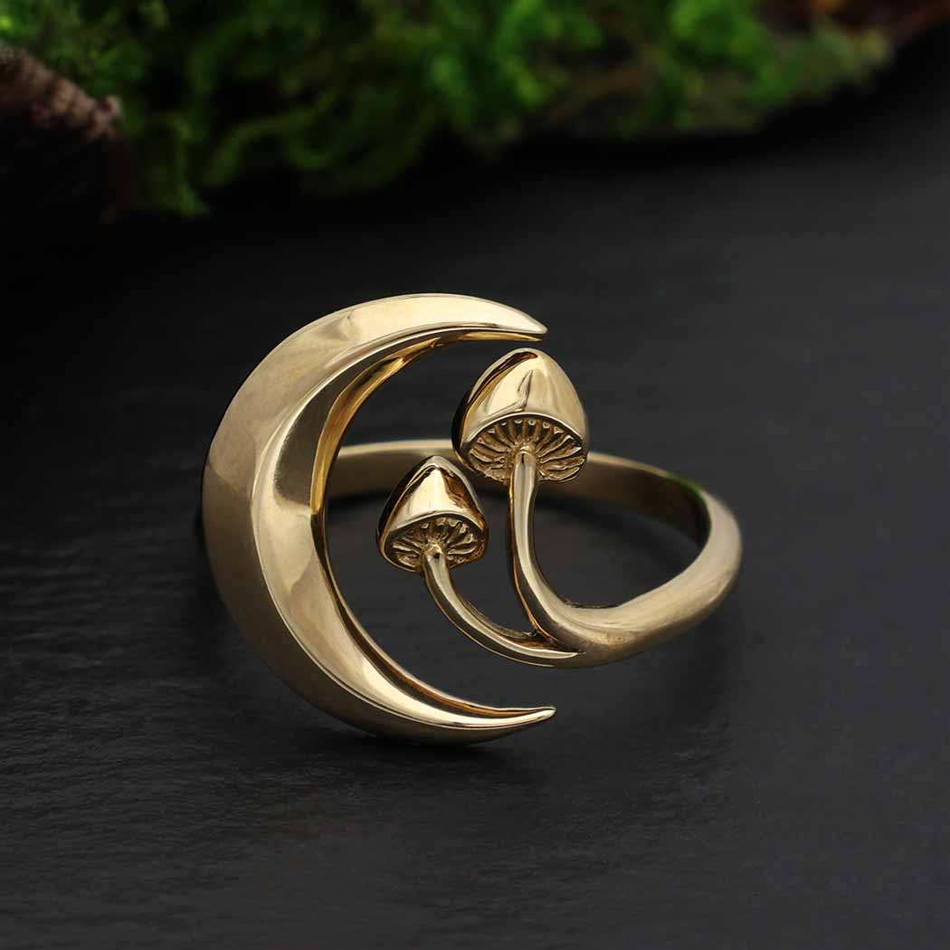 Moon and Mushroom Adjustable Ring - DIGS