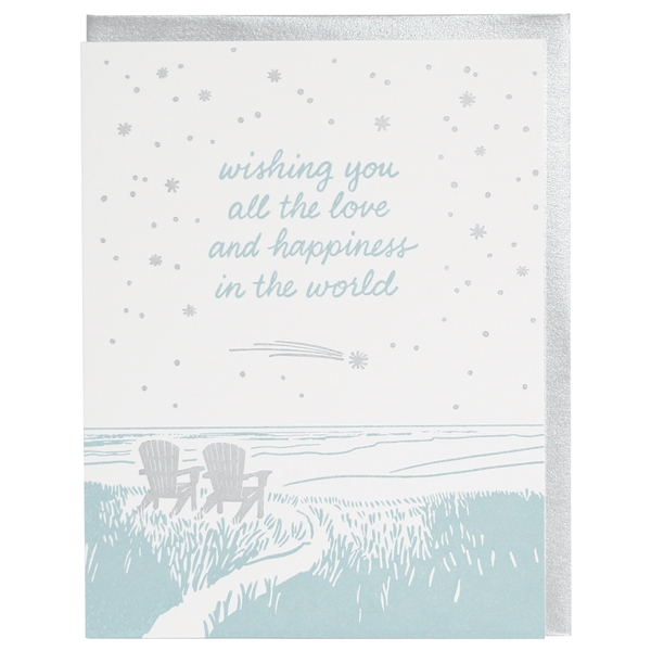 Moonlit Adirondack Chairs Wedding Card - DIGS