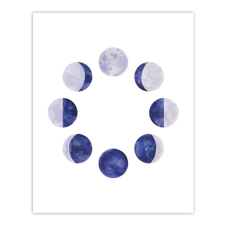 8x10 Moon Cycles Art Print