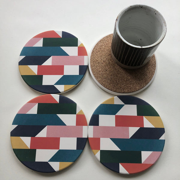 Mosaic Absorbent Stone Coasters