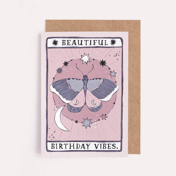 Moth Birthday Vibes Card - DIGS