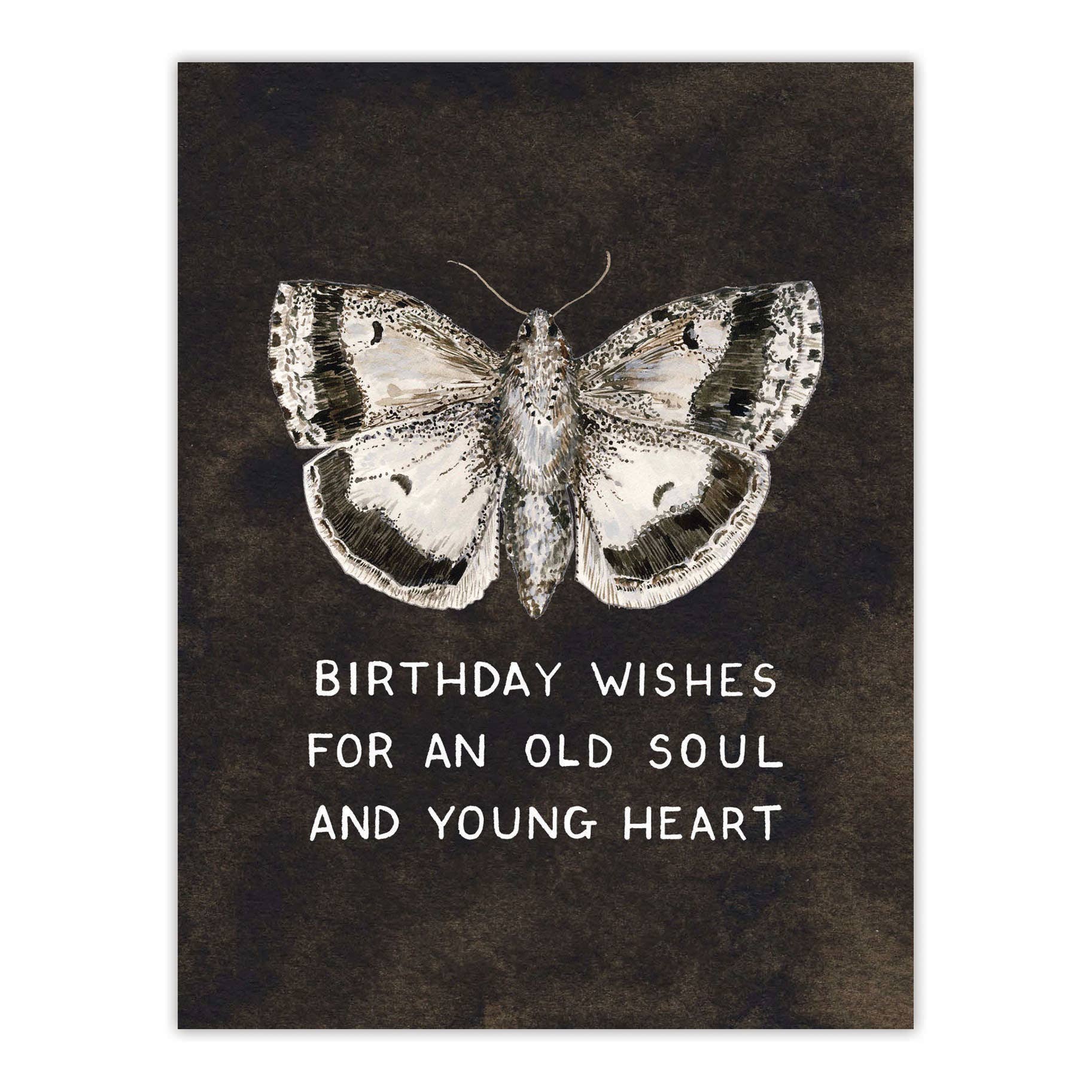 Moth Birthday Wishes Card - DIGS