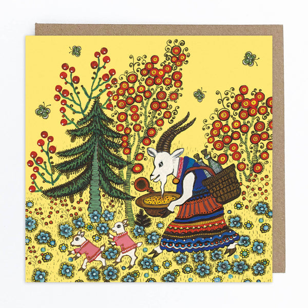Mother Goat and Kids Card - DIGS