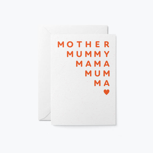 Mother Mummy Mama Mum Ma Card - DIGS