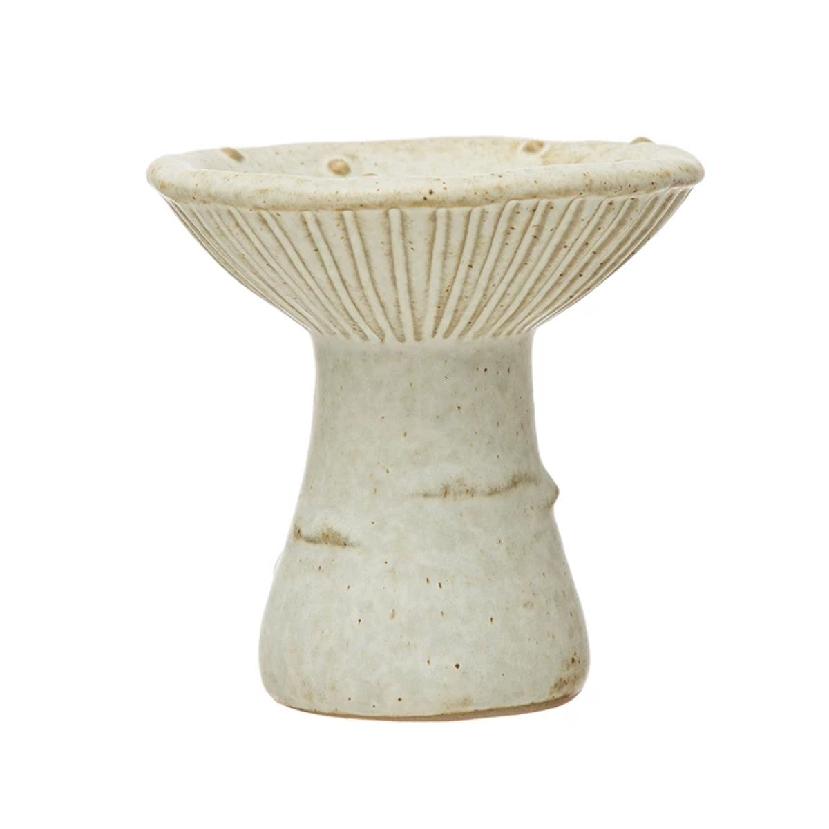 Stoneware Mushroom Pedestal