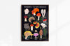 Mushrooms of the Pacific Northwest Art Print - DIGS