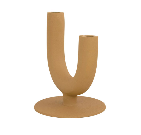 Mustard Metal Double Taper Holder - DIGS