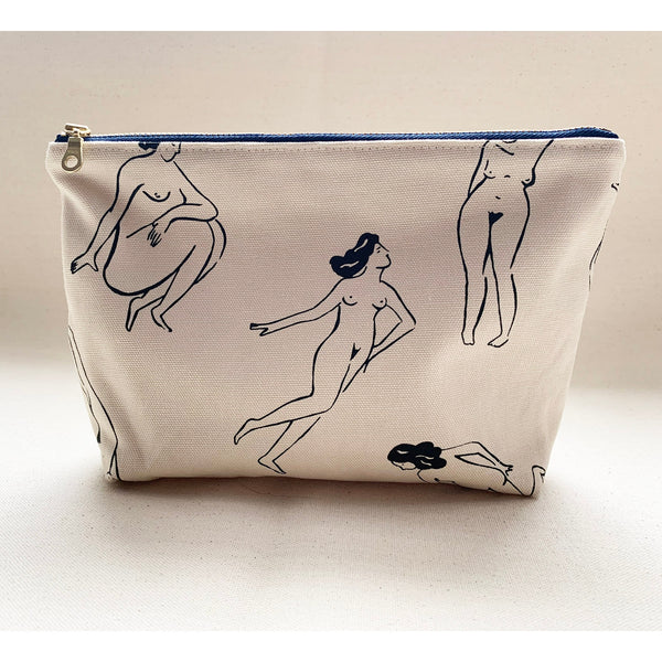Naked Ladies Outline Pouch: Cream