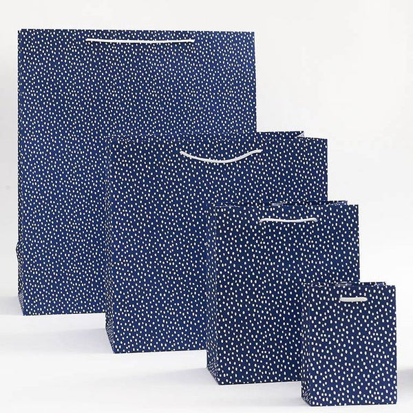 Navy Flurry Gift Bags - DIGS