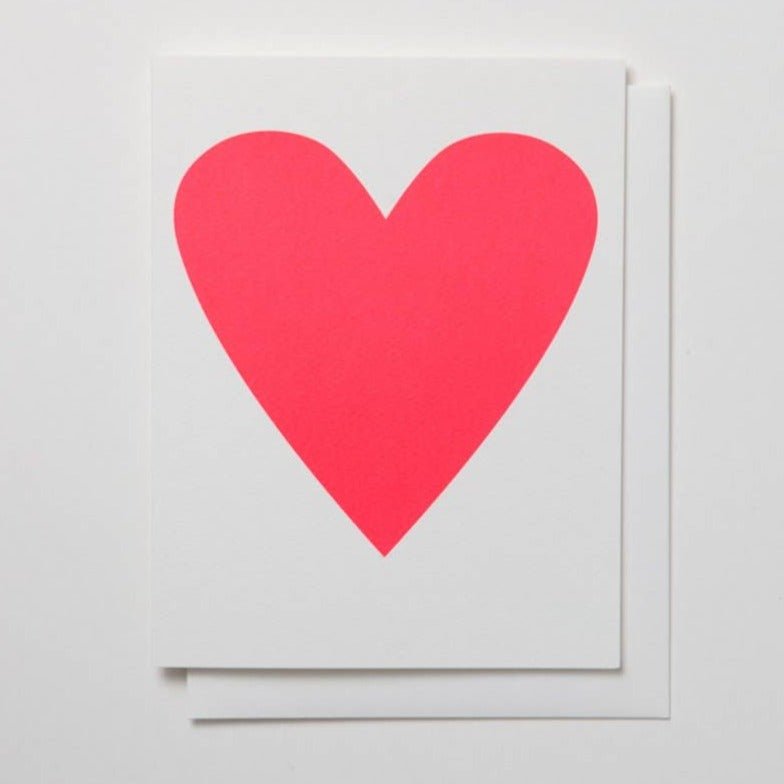 Neon Pink Heart Card - DIGS