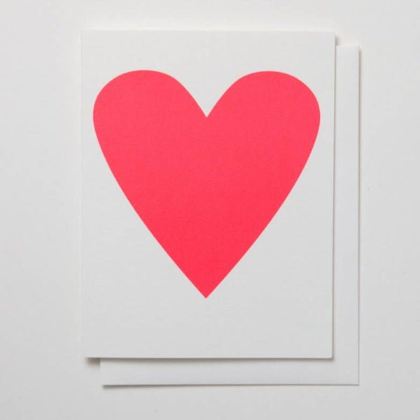 Neon Pink Heart Card - DIGS