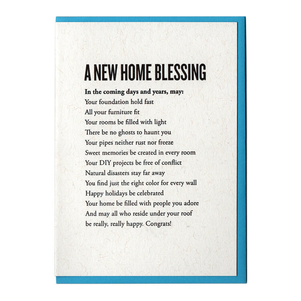 A New Home Blessing Card