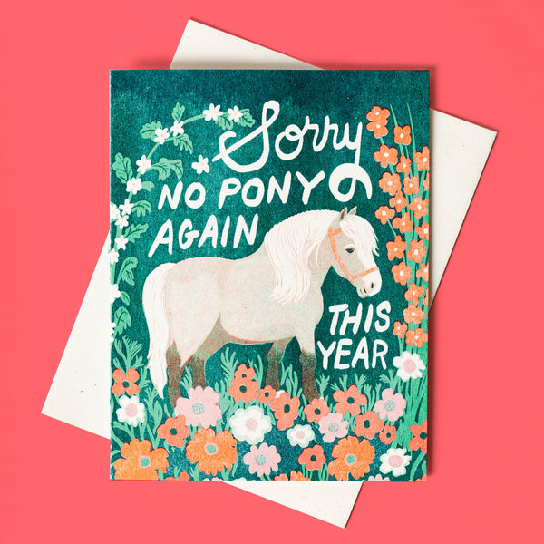 No Pony Birthday Card - DIGS