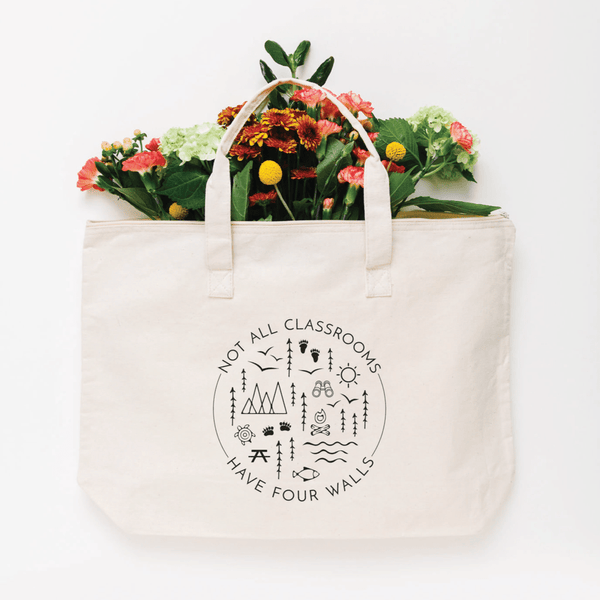 Not All Classrooms Have Four Walls Tote Bag - Large - DIGS