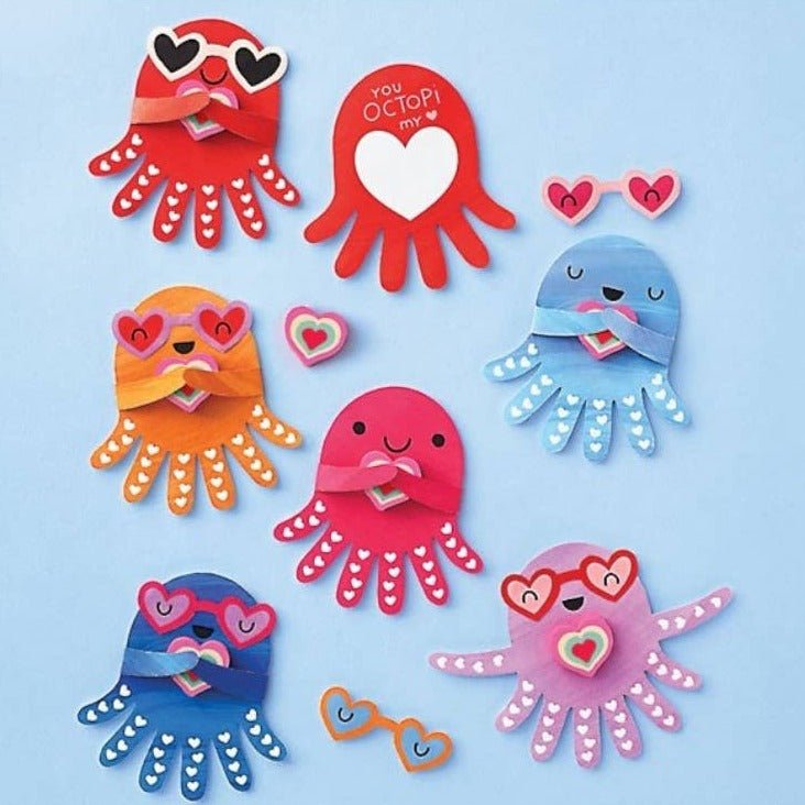 Octopi Eraser Valentine Card Kit - DIGS