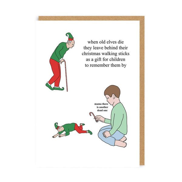 Old Elves Walking Sticks Card - DIGS