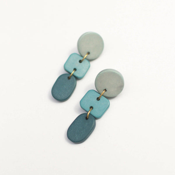Ombré Clay Earrings: Spruce - DIGS