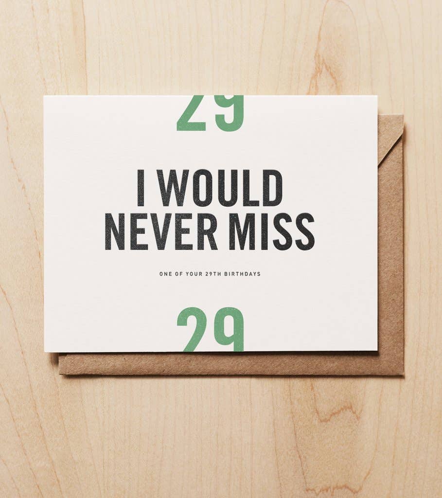One of Your 29th Birthdays Card - DIGS