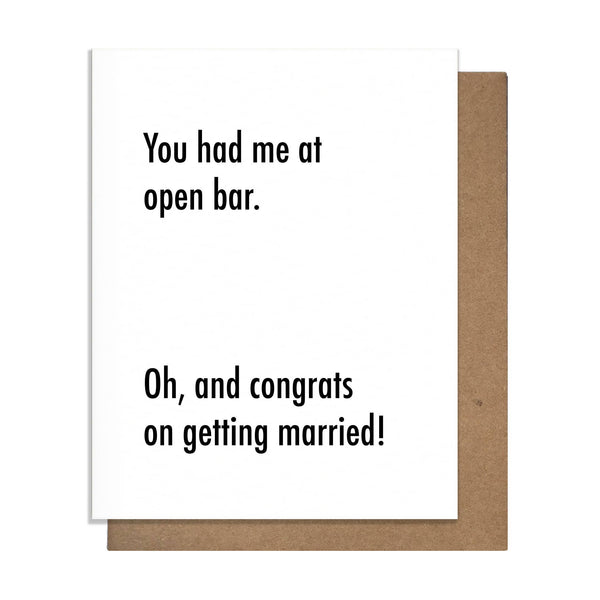 Open Bar Card - DIGS