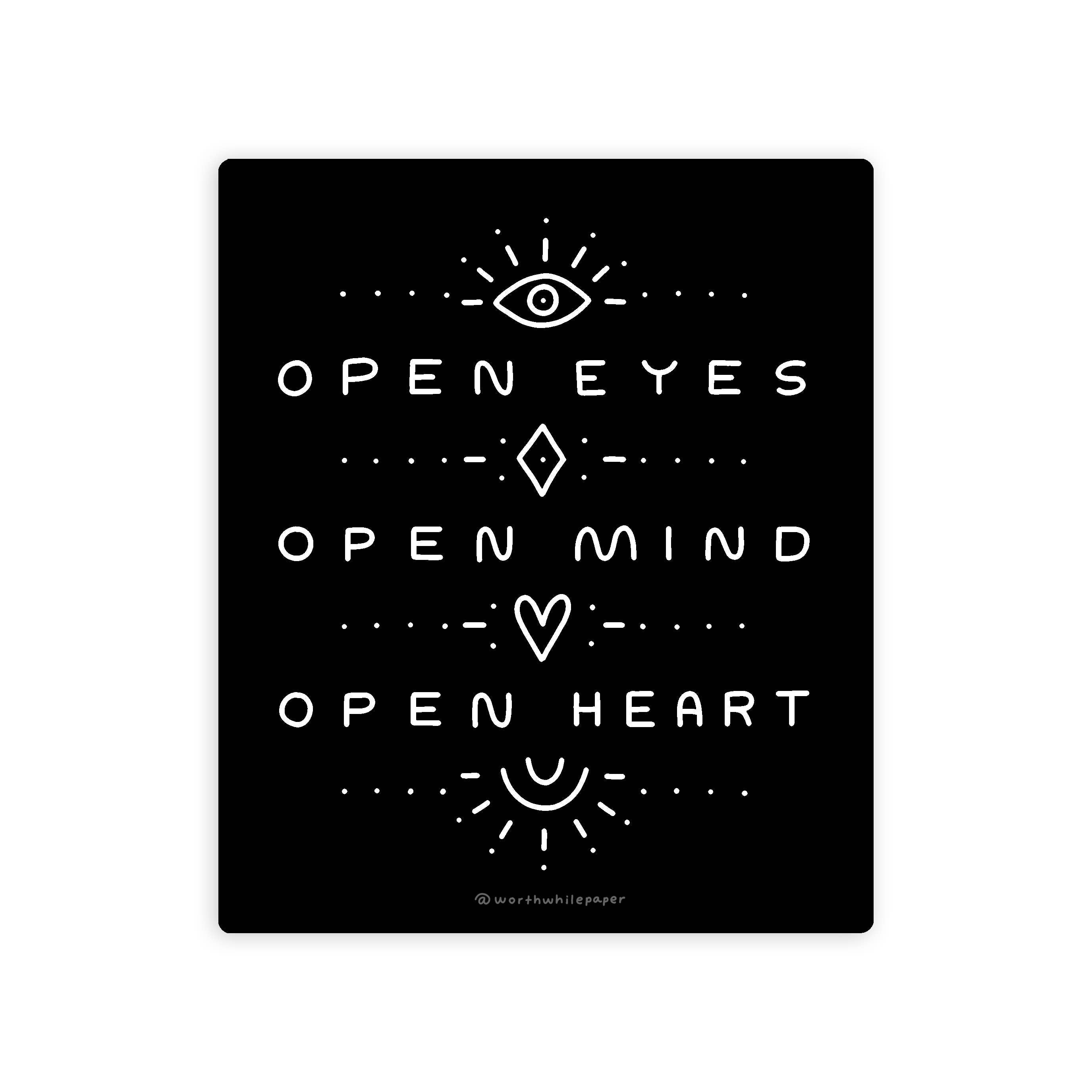 Open Eyes Die Cut Sticker - DIGS