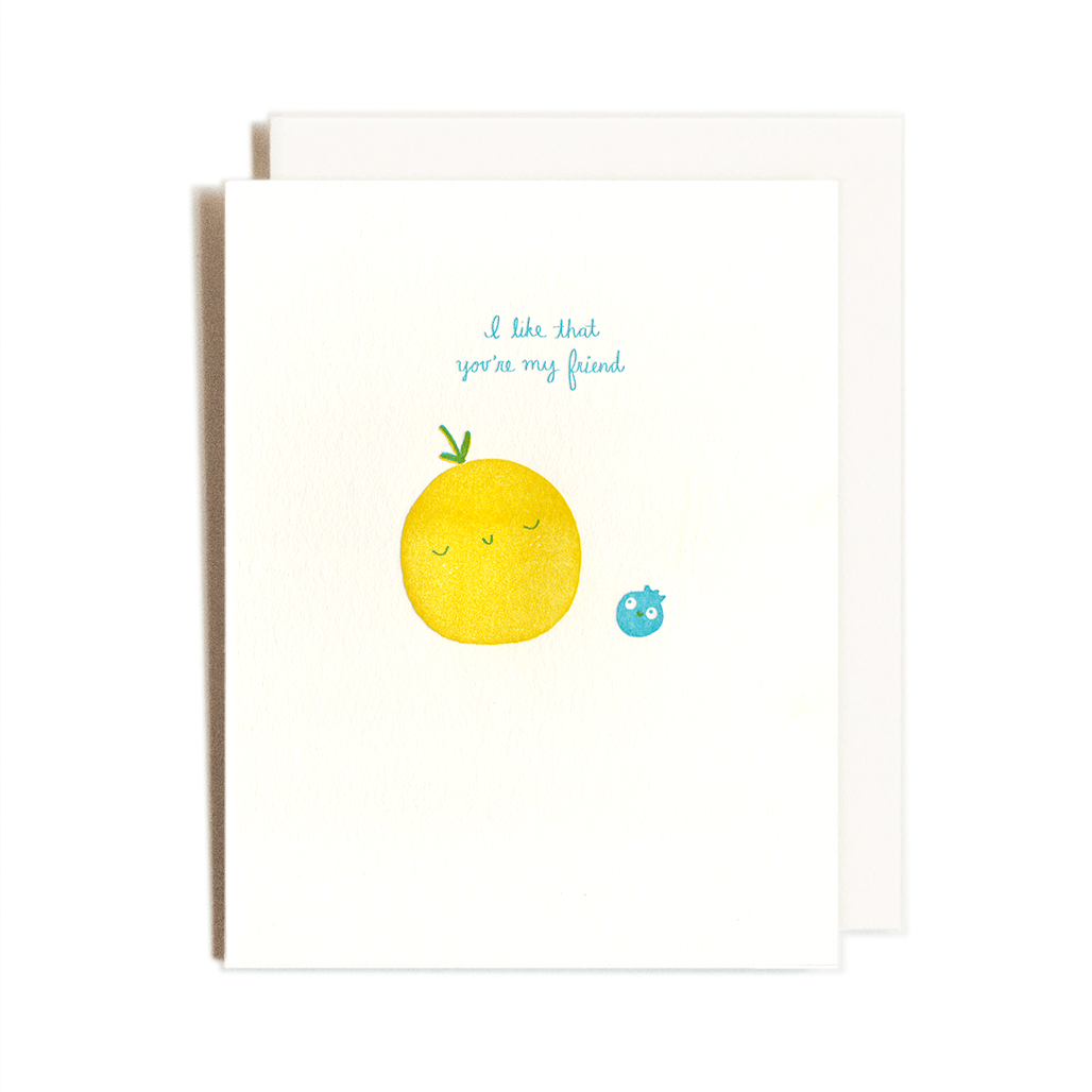 Orange And Blueberry Friend Card - DIGS