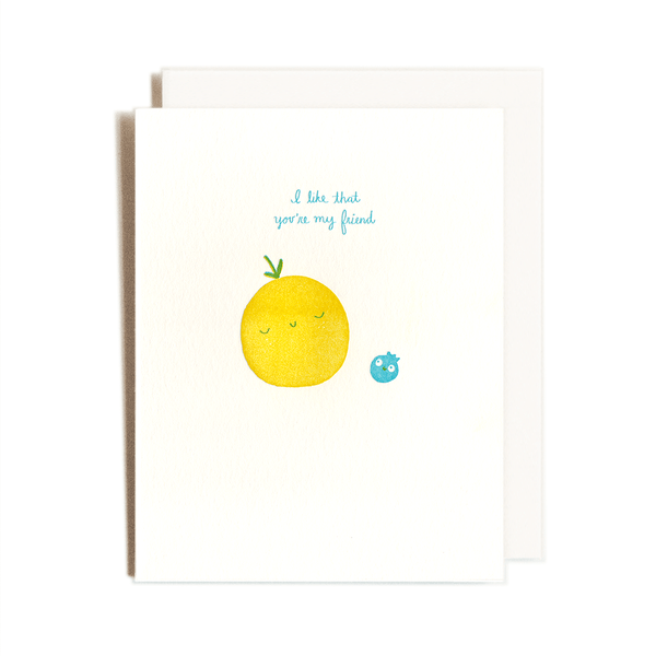 Orange And Blueberry Friend Card - DIGS