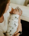 Organic Cotton Muslin Swaddle 2 Pack: Swallows - DIGS