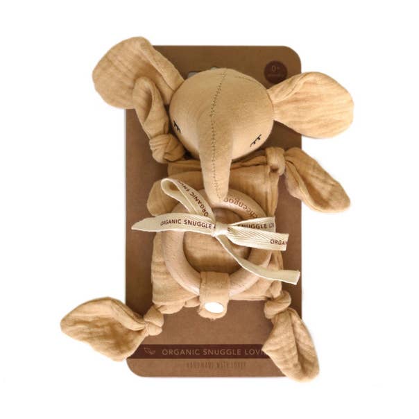 Organic Snuggle Lovie Blanket: Elephant - DIGS