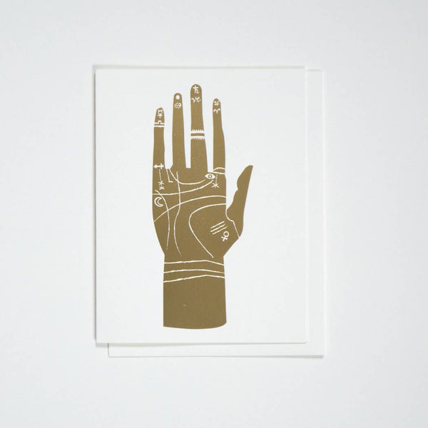 Palmistry Hand Gold Foil Card - DIGS