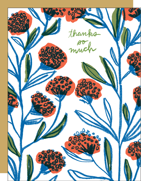 Pencil Flower Thanks Card - DIGS