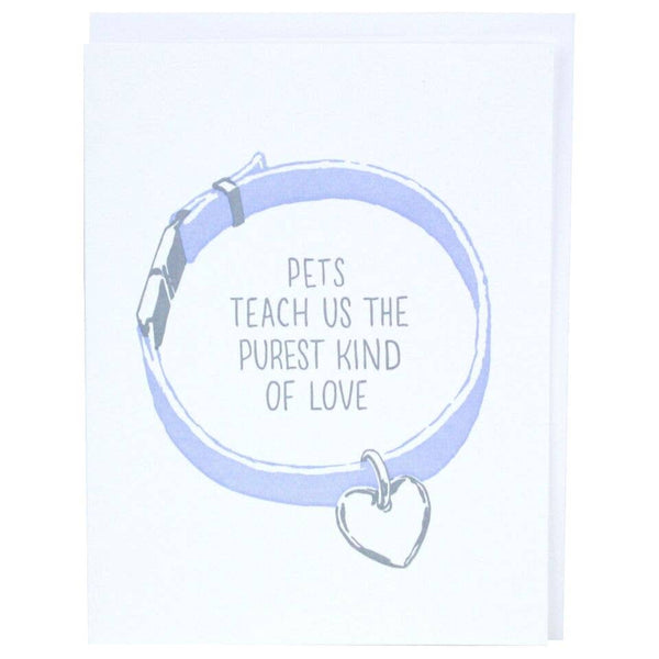 Pet Collar Pet Sympathy Card - DIGS