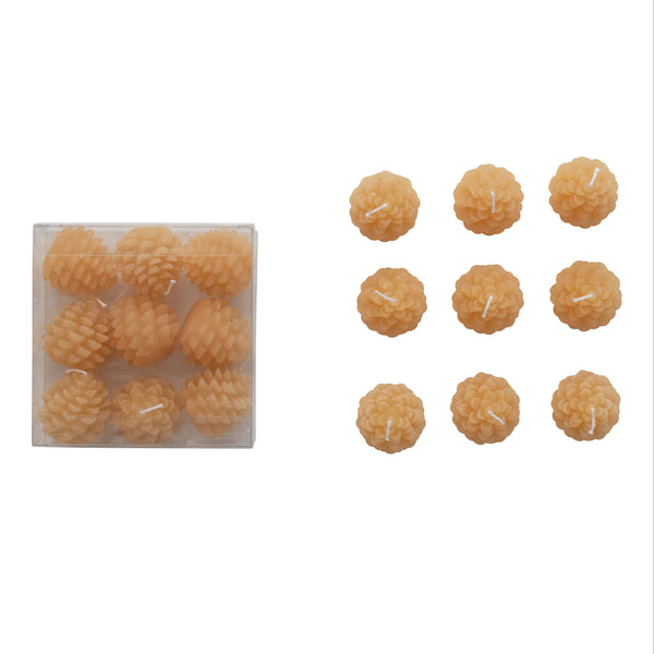 Pinecone Tealight Set: Yellow - DIGS