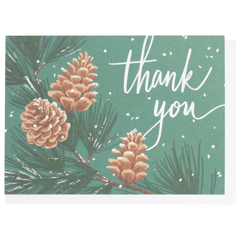 Pinecones Thank You Card - DIGS