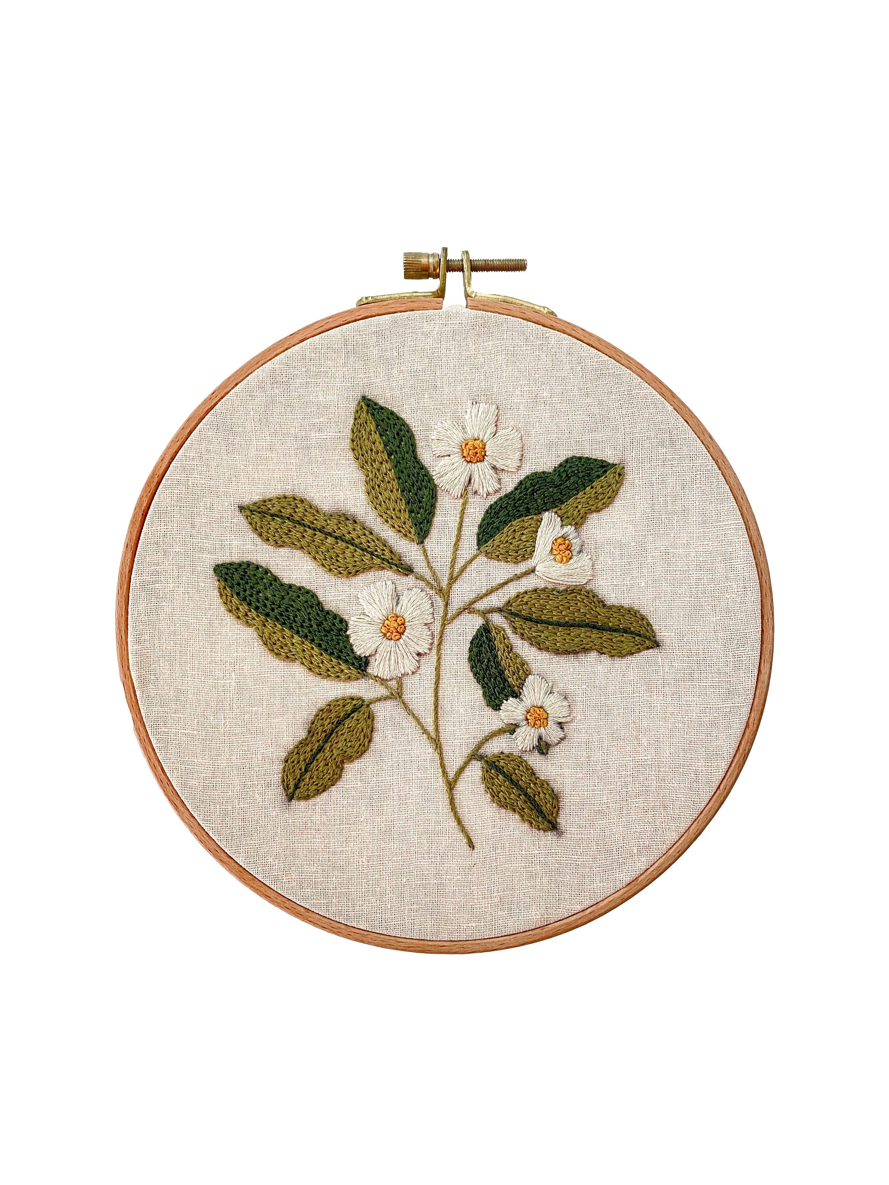 Pink Floral Embroidery Kit - DIGS