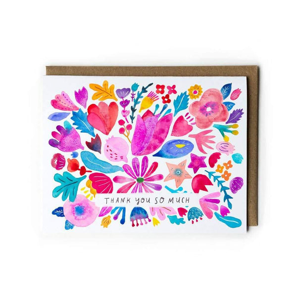 Pink & Red Flower Card - DIGS