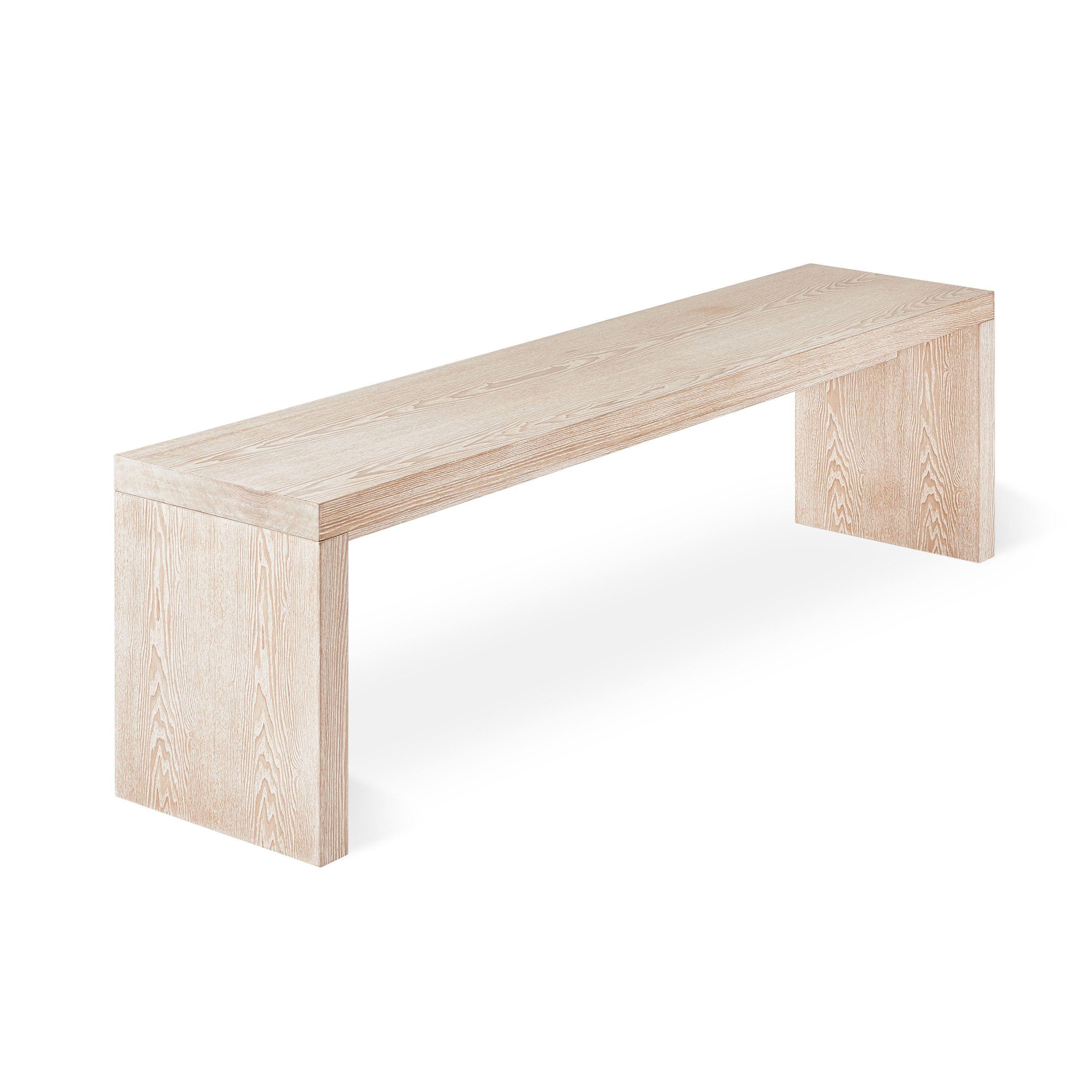 Plank Dining Bench White Wash Ash - DIGS