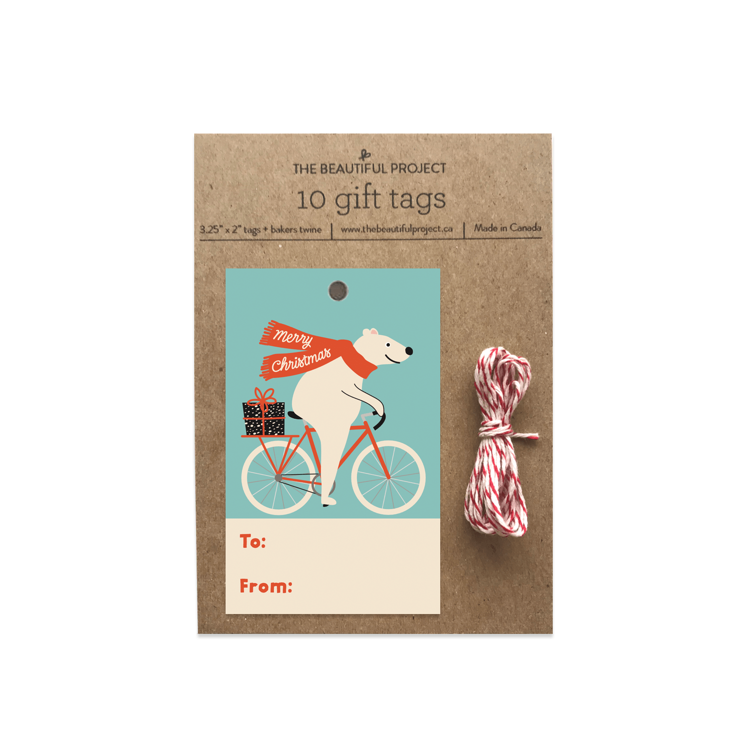 Polar Bear Bike Gift Tags Set - DIGS