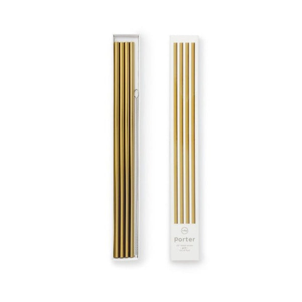 Porter 10" Metal Straws Set/4 - DIGS