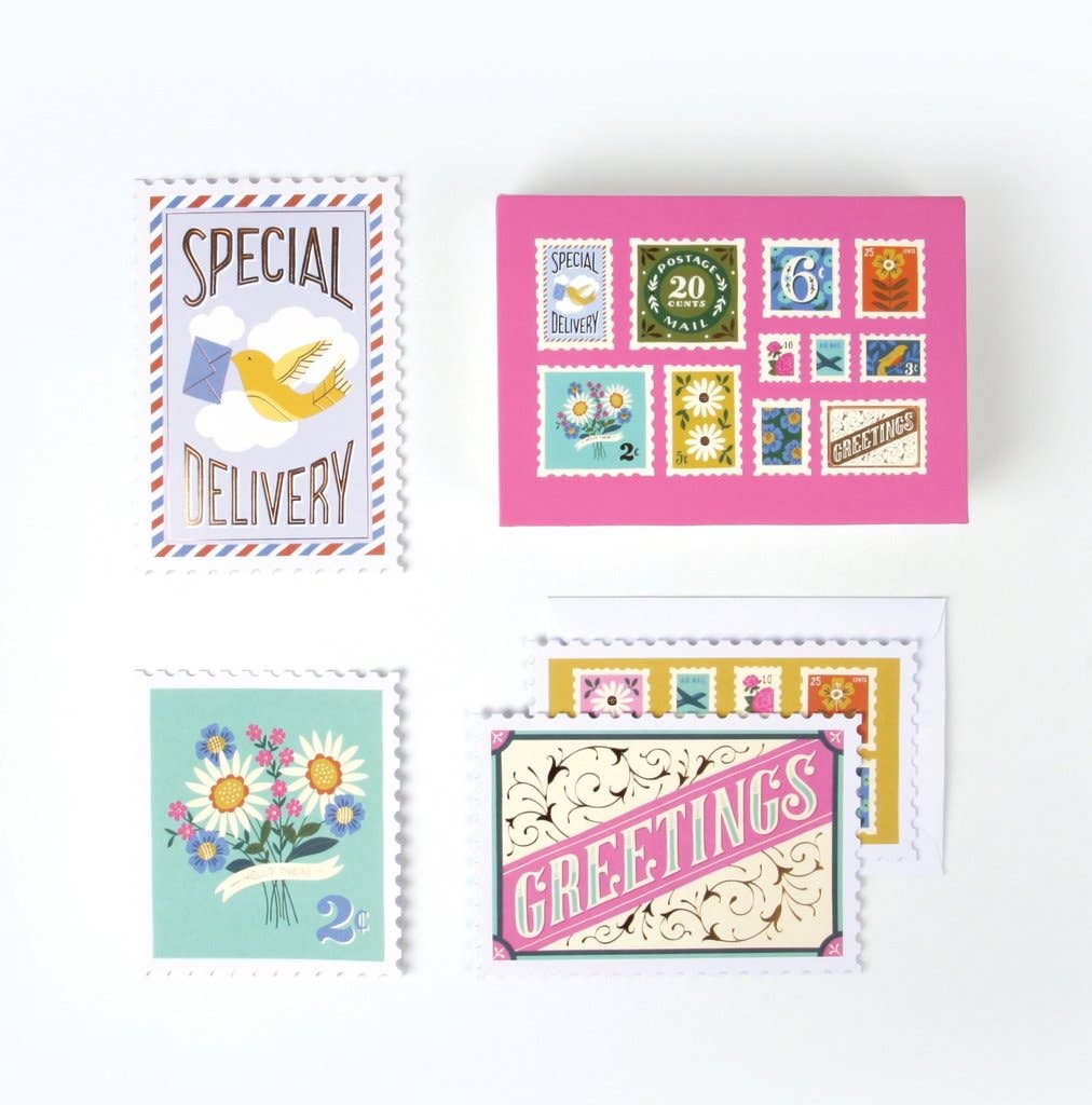 Postage Stamps Boxed Card Set - DIGS