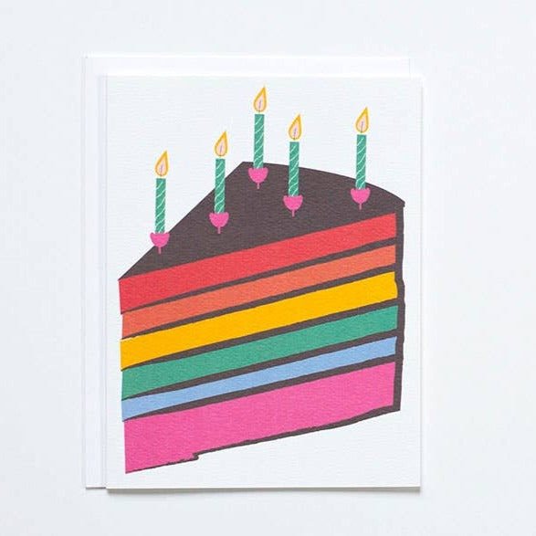Rainbow Birthday Cake Card - DIGS