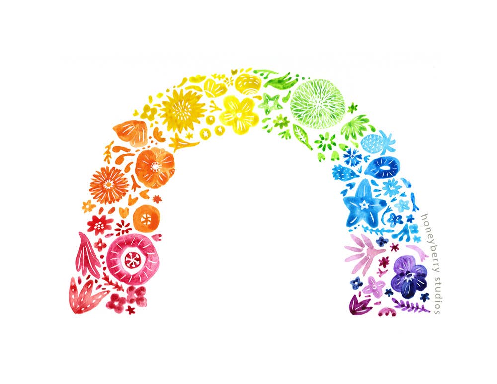Rainbow Flower Arch Sticker - DIGS
