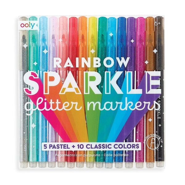 Rainbow Sparkle Glitter Markers - DIGS