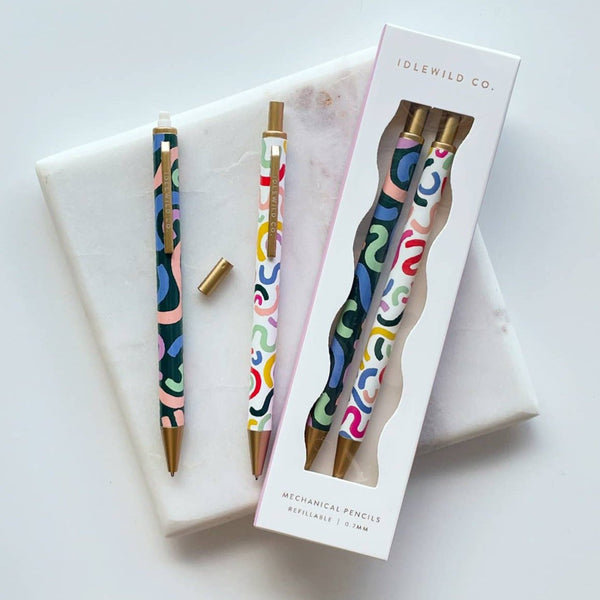 Rainbow Squiggle Mechanical Pencils - DIGS