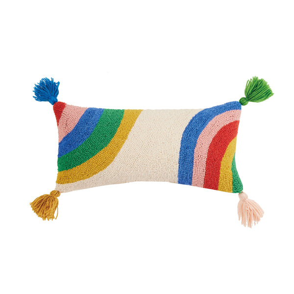 Rainbow with Tassels Hook Pillow - DIGS