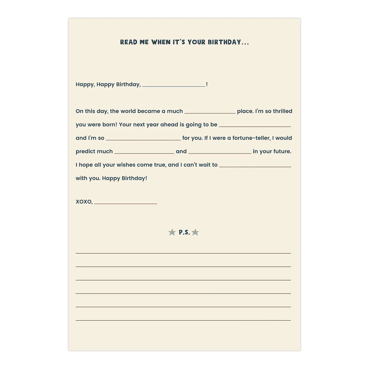 Read Me When Letters: A Box of Friendship - DIGS